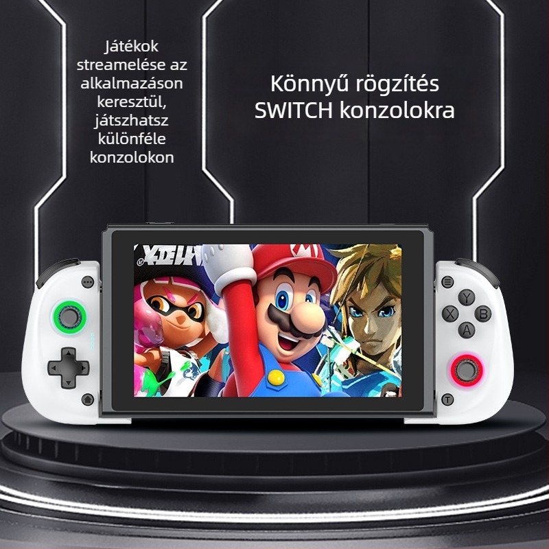X5mini játékkontroller Bluetooth, dupla Hall-szenzorok, vibráció, TYPE-C csatlakozás, kompatibilis mobiltelefonokkal/tablettákkal/PC-vel/PS/Switch
