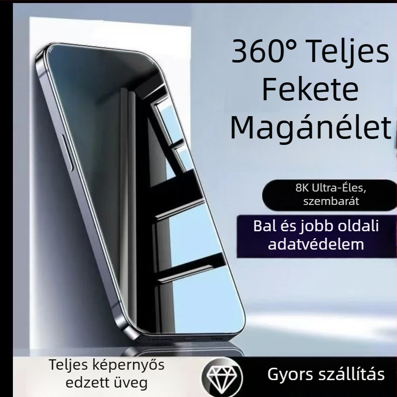 Layeryoung Anti-Peeping előlapi karcolásálló üvegvédő fólia iPhone 14-hez