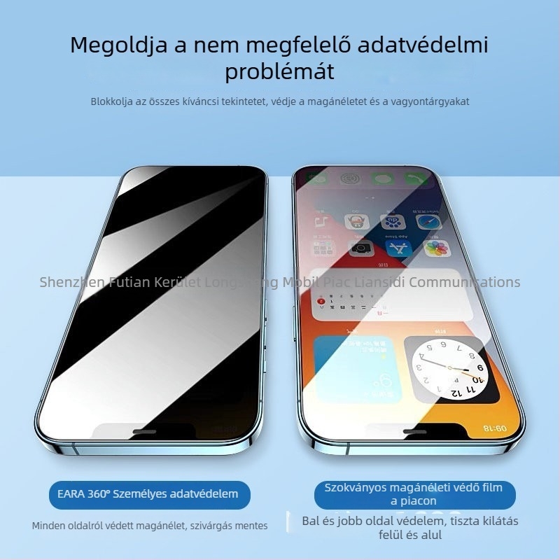 Layeryoung Anti-Peeping előlapi karcolásálló üvegvédő fólia iPhone 14-hez
