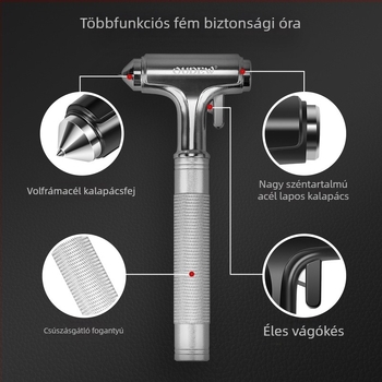 OUDEW multifunkcionális teljes fém autó mini biztonsági kalapács alumínium ötvözetből