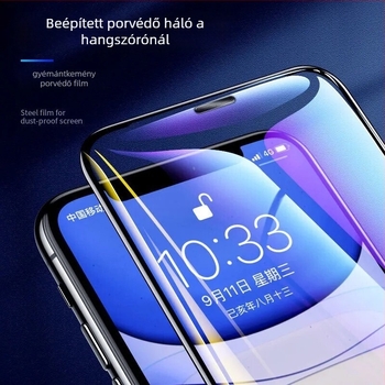 iPhone 14 Pro Maxhoz temperált kijelzővédő fólia — teljes előlapos fedettség, HD élesség