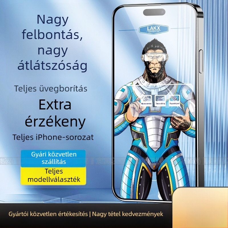 Edzett üveg előlapos kijelzővédő iPhone 14 Pro Maxhoz – magánélet-védelem, teljes lefedettség, HD tisztaság, ujjlenyomat-mentes