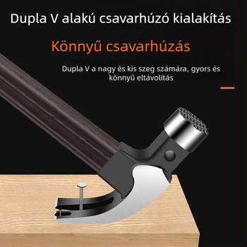 Harapó kalapács – fej: magas szén‑acél, nyél: szálas anyag, 0.75 kg, fej négyszögletes/kerek