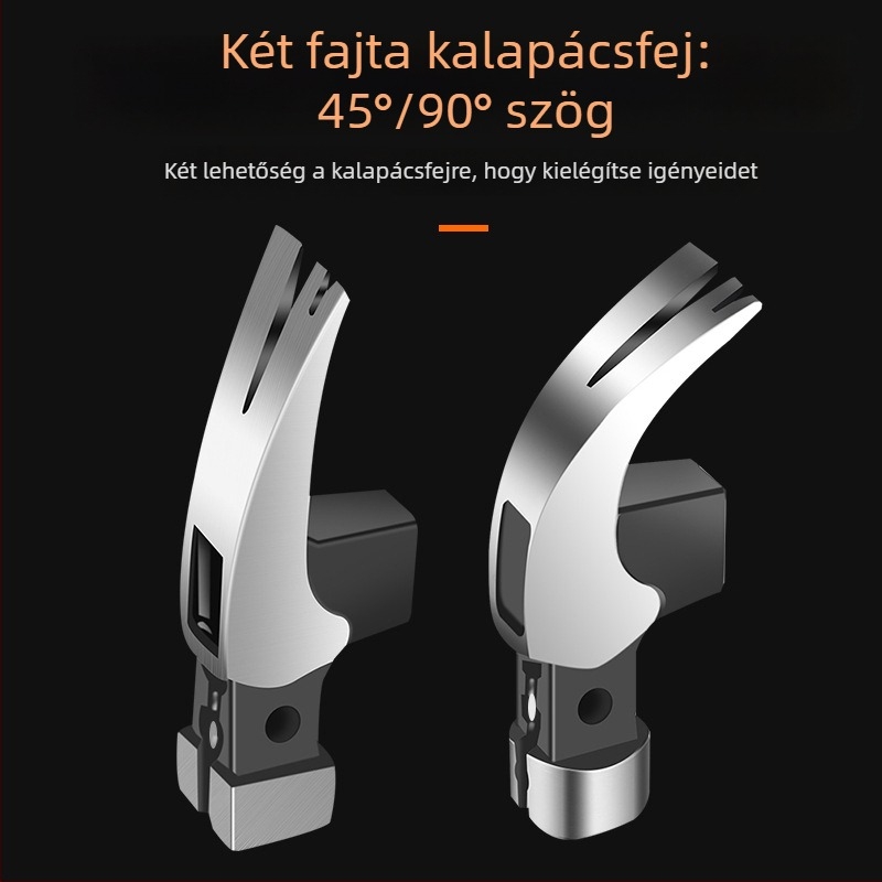 Harapó kalapács – fej: magas szén‑acél, nyél: szálas anyag, 0.75 kg, fej négyszögletes/kerek