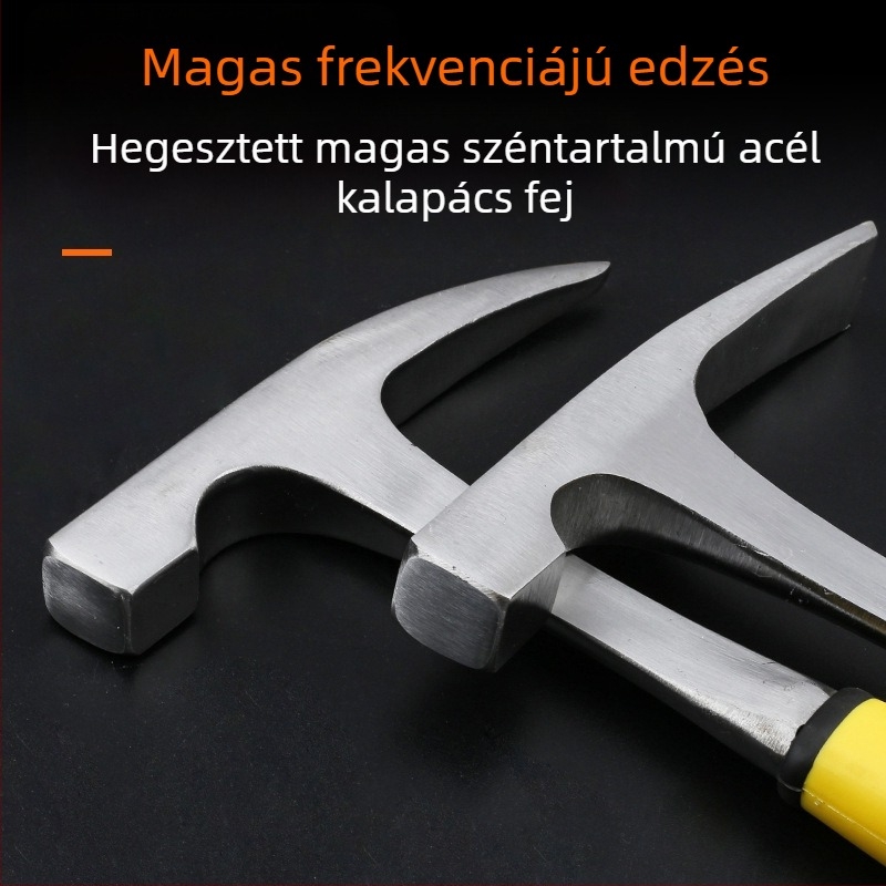 Geológiai kalapács feltáráshoz, fej: lapos/hegyes (fej anyaga: magas széntartalmú acél; ütésálló; robbanásbiztos; tömeg: 950 g)