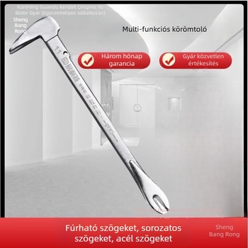 Hexagonális széntartalmú acélból készült szögkihúzó és többfunkciós eszköz kalapáccsal