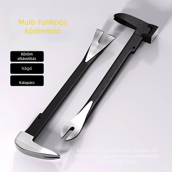 Hexagonális széntartalmú acélból készült szögkihúzó és többfunkciós eszköz kalapáccsal