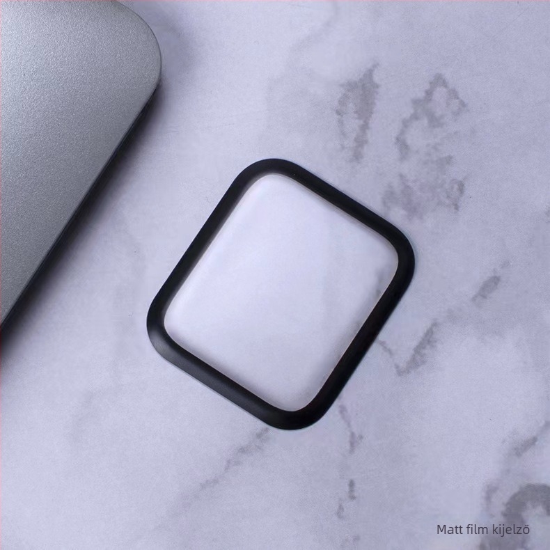 Apple Watch védőfólia, PMMA-kompozit, 3D hőhajlított felület, teljes ragasztó puha fólia