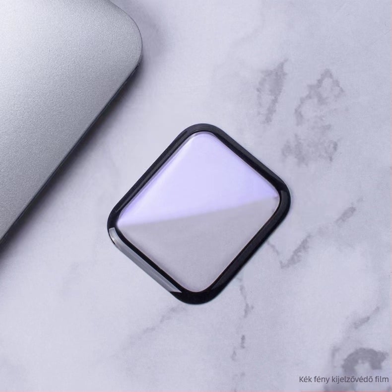 Apple Watch védőfólia, PMMA-kompozit, 3D hőhajlított felület, teljes ragasztó puha fólia