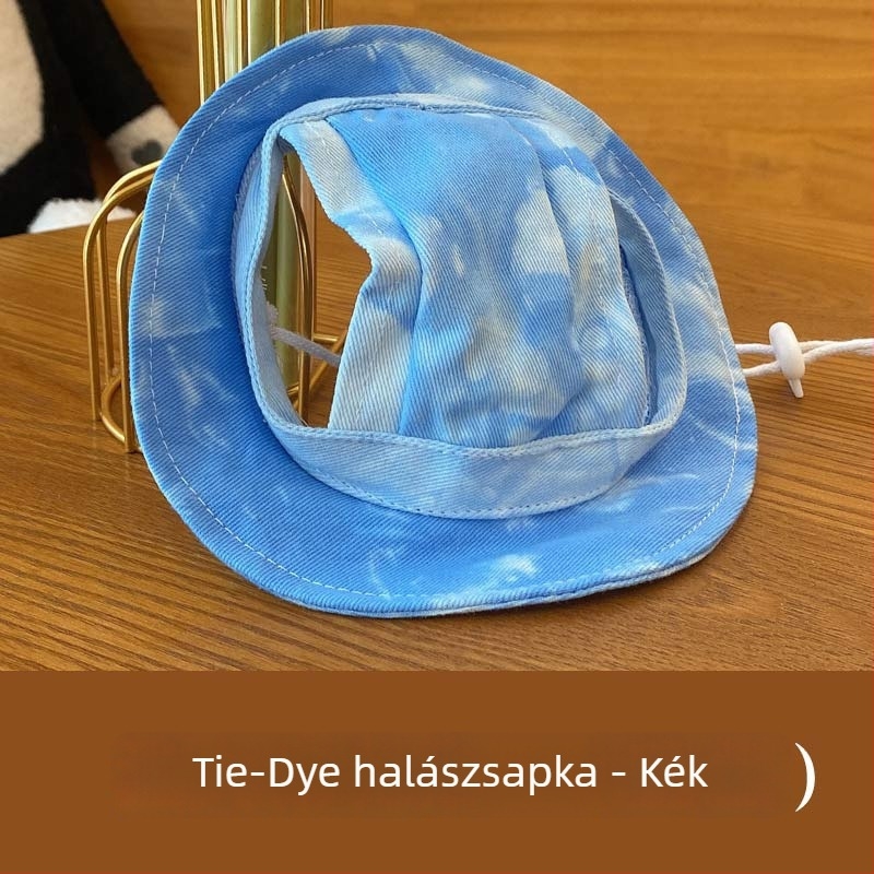 Állatbarát sapka kutyáknak és macskáknak, vászon anyag, graffiti minta, tie-dye feldolgozás, sima szövés, négy évszakos laza stílus