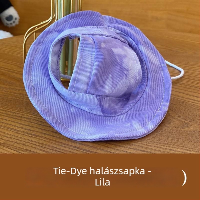 Állatbarát sapka kutyáknak és macskáknak, vászon anyag, graffiti minta, tie-dye feldolgozás, sima szövés, négy évszakos laza stílus