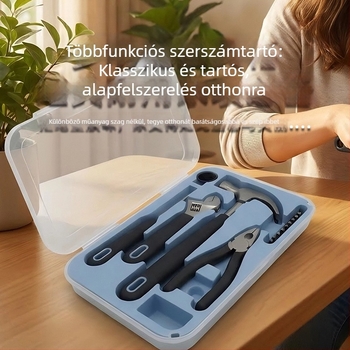 Háztartási szerszámkészlet, 15 darab, króm-vanádium acélból, többfunkciós háztartási javításokra
