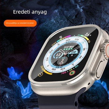 Apple Watch Ultra 2 titániumötvözet keret matt felülettel, 49 mm, edzett kijelzővédő fólia