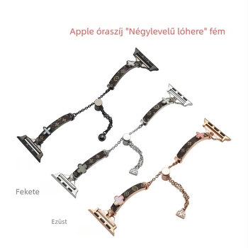Négylevelű lóhere mintás fémszíj Apple Watchhoz 56789S10