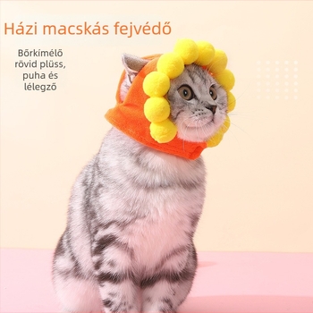 Háziállat‑sapka karikatúra mintával, pamut-poliészter Twill anyag, kézzel rajzolt dizájn, univerzális illeszkedés