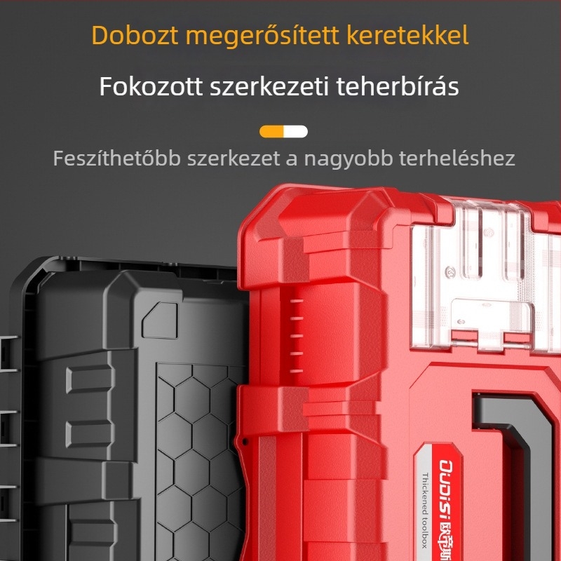 Otis háromrétegű összecsukható szerszámdoboz — műanyag eszköztartó, 80 kg teherbírás, PP vázas, háromszintes kialakítás, eredet: Linyi, Shandong