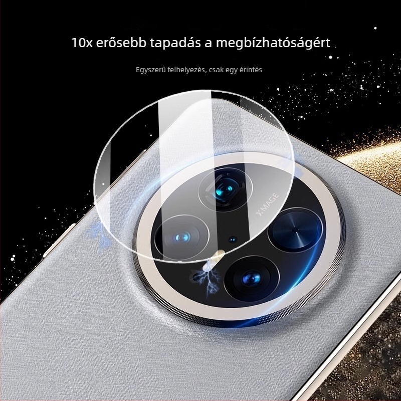 Huawei Mate 70 Pro hátlapi lencse védő - Edzett üveg, Objektív fólia, Ujjlenyomat-mentes, Teljes lefedettség