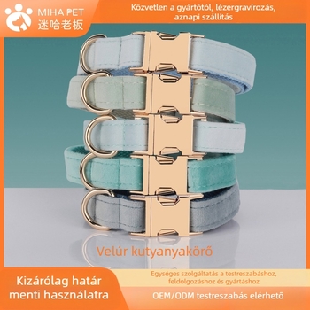 Kutyanyakörv velúr anyagból - INS stílus, Mad Boss márka, származás Shenzhen