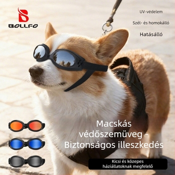 Bollfo kutya szemüveg, polikarbonát lencsék, szélvédő, kutyáknak, szabadidős stílus