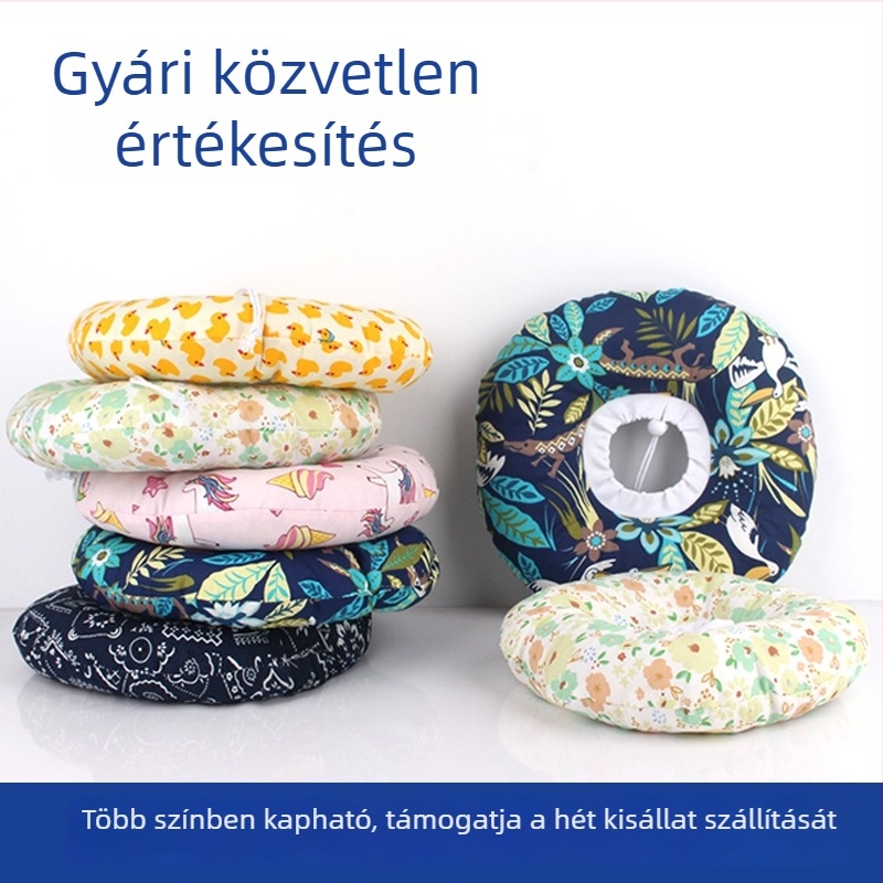 Pamut Elisabetán gallér macskáknak és kutyáknak, univerzális, védelem a nyalogatás és harapás ellen, fejvédő kiegészítő