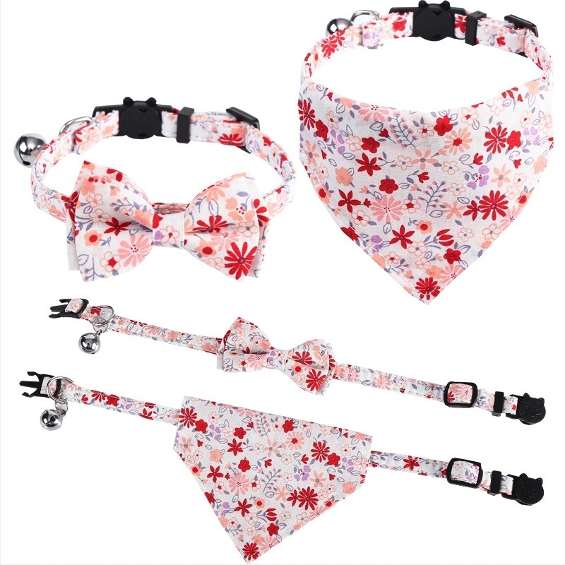 Macska nyakörv masnival és zöld virágos csattal, 20-30 cm hosszú, 1,0 cm széles