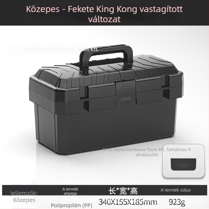 Fengweite műanyag szerszámtartó doboz, többfunkciós a szerszámokhoz, alkatrészekhez, járművekhez és javításokhoz, elektromunkások számára