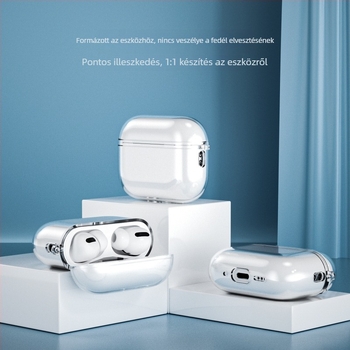 Apple AirPods Pro 3/2 védőtok, átlátszó TPU burkolat