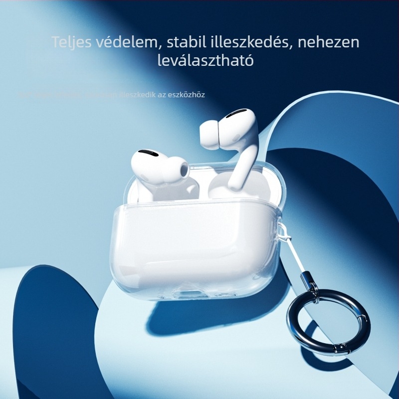 Apple AirPods Pro 3/2 védőtok, átlátszó TPU burkolat