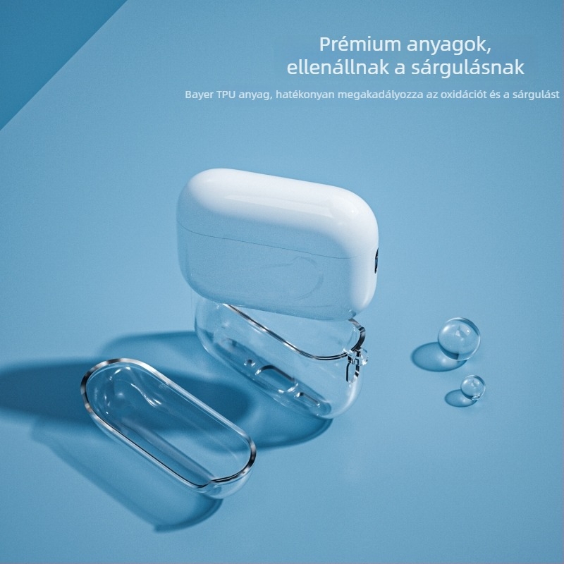 Apple AirPods Pro 3/2 védőtok, átlátszó TPU burkolat