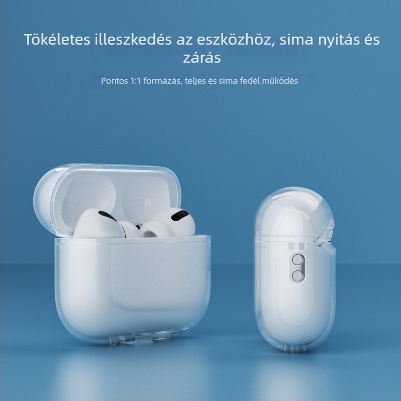 Apple AirPods Pro 3/2 védőtok, átlátszó TPU burkolat