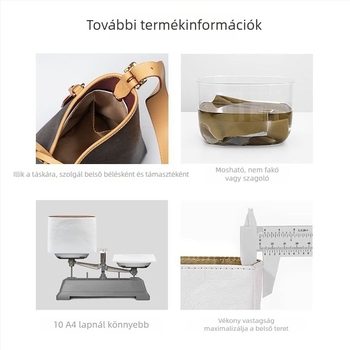 Tote táska belső töltő — ultra könnyű Dupont papír, vízálló, bővíthető, poliészter bélés, uniszex