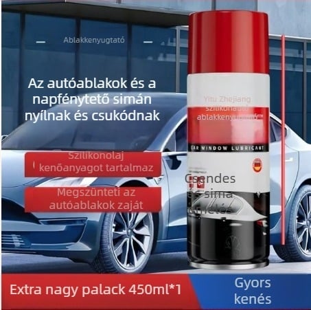 Szilikon alapú kenőanyag autóüveghez, repedés elleni védelem ajtóburkolatokhoz, karbantartás emelőmechanizmusokon és zárakon
