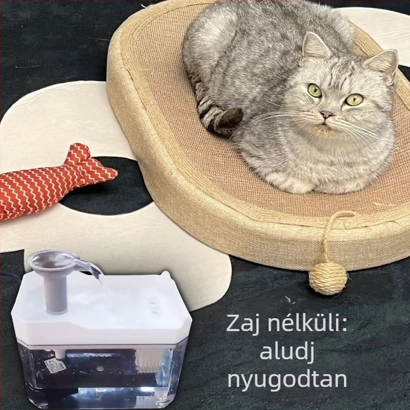 Macska vízforrás USB – automatikus keringés, levehető kialakítás, macska ivóedény, alkalmazás nélküli
