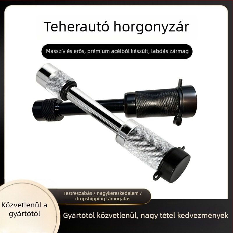 Autó utánfutó zár: acélszerkezet, univerzális modell, autókhoz, vas zárhenger