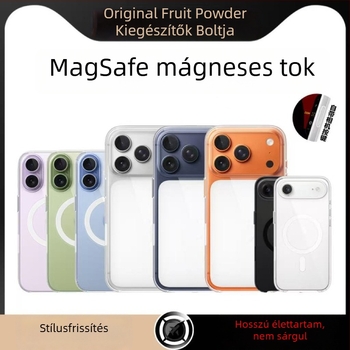 Átlátszó mágneses tok iPhone 17 Pro-hoz, kompatibil az iPhone 16-tal, három darabos készlet, nem sárguló, ütésálló védelem
