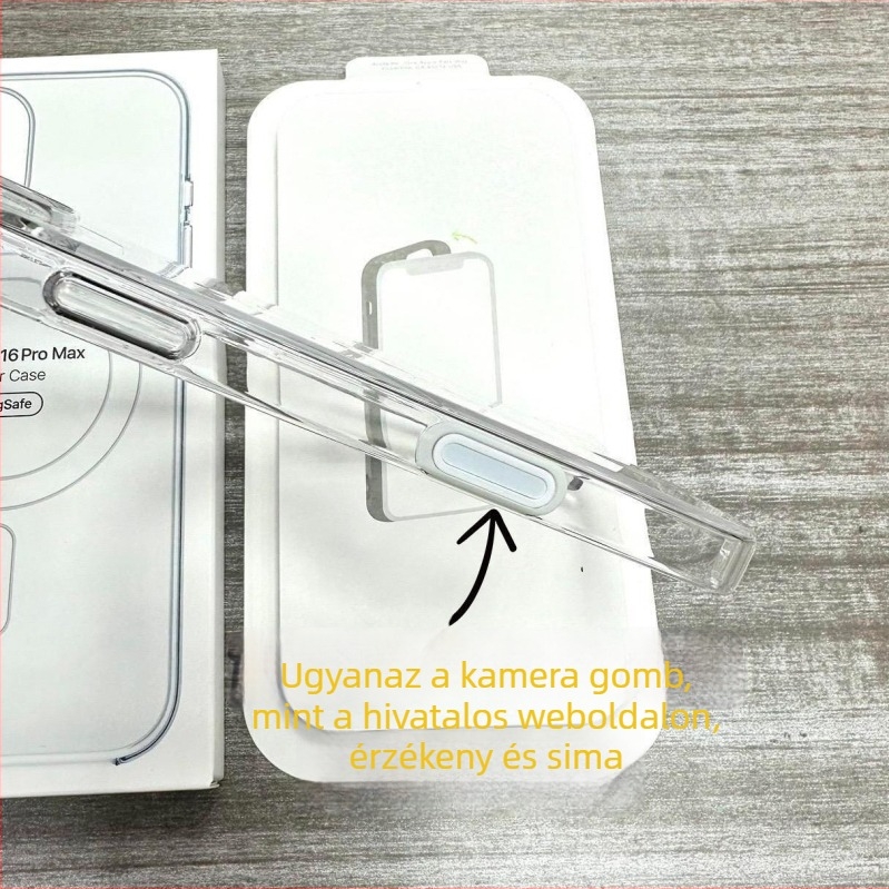 Átlátszó mágneses tok iPhone 17 Pro-hoz, kompatibil az iPhone 16-tal, három darabos készlet, nem sárguló, ütésálló védelem