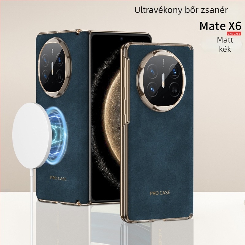 Huawei MateX6 bőrtok mágneses csuklópánttal és hajtogatható kijelzővel, teljes lefedettség – XT kiadás