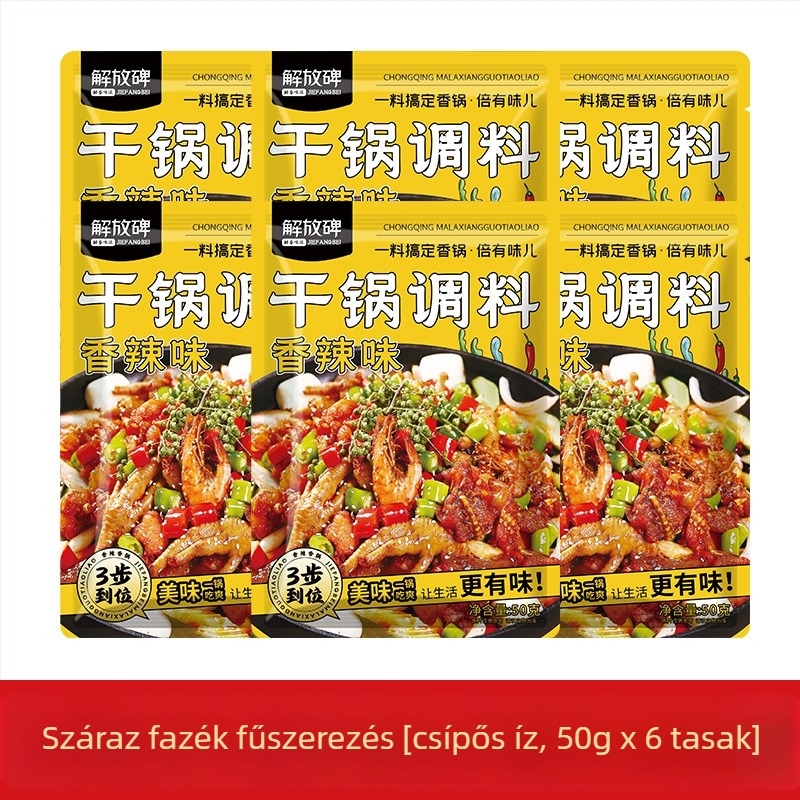 Sichuan-stílusú csípős száraz fazék fűszerkeverék – 50 g, márka Liberation Monument, eltarthatóság 12 hónap, tárolás szobahőmérsékleten