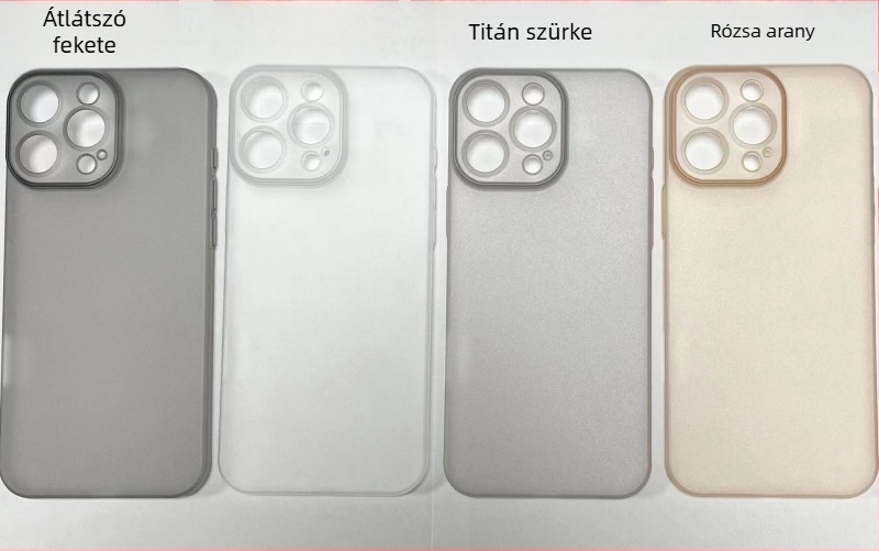 Ultra vékony matt PC tok iPhone 13/14/15/16 Pro Max számára – teljes lefedettség, ütésálló védelem