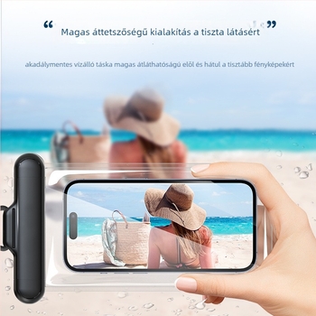 Úszáshoz vízálló telefontáska érintőképernyő-támogatással, TPU, forróprés, testreszabható, uniszex