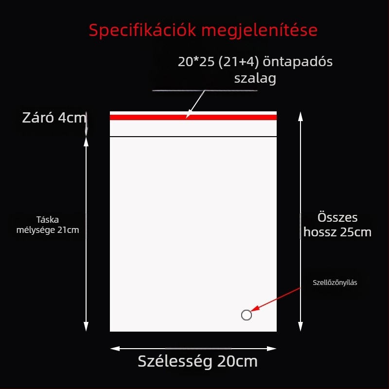 OPP vastagított önzáró, átlátszó ruhazsák