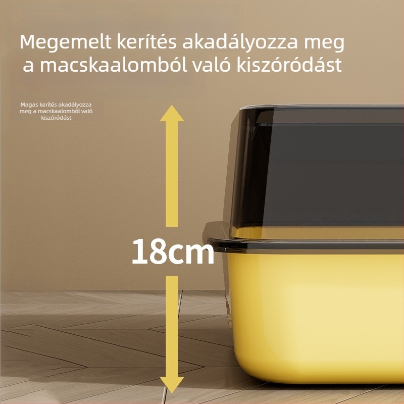 Nagy zárt macskaalom-tálca légáramlással, teljesen automata és csöpögés elleni védelemmel