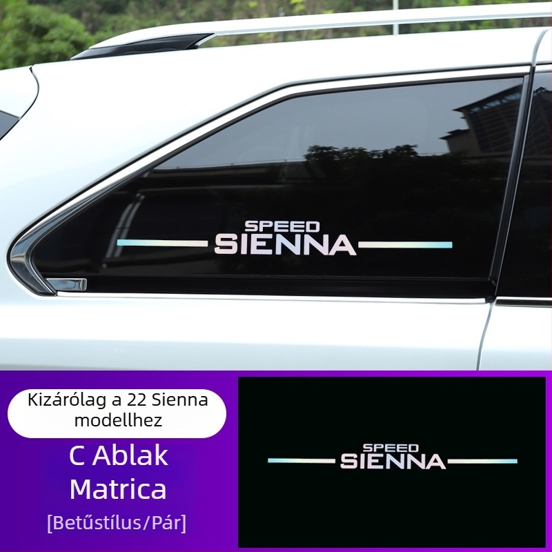 Toyota Sienna karosszériás matrica – Crossover márka logója, Anyag: matrica, Testreszabható, Felhelyezés ragasztóval