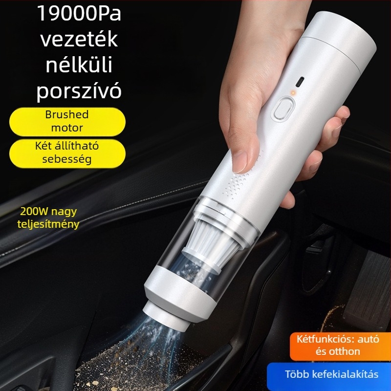 Kézi, vezeték nélküli autó‑szívó, 7.4V, 80W, 9000Pa, újratölthető