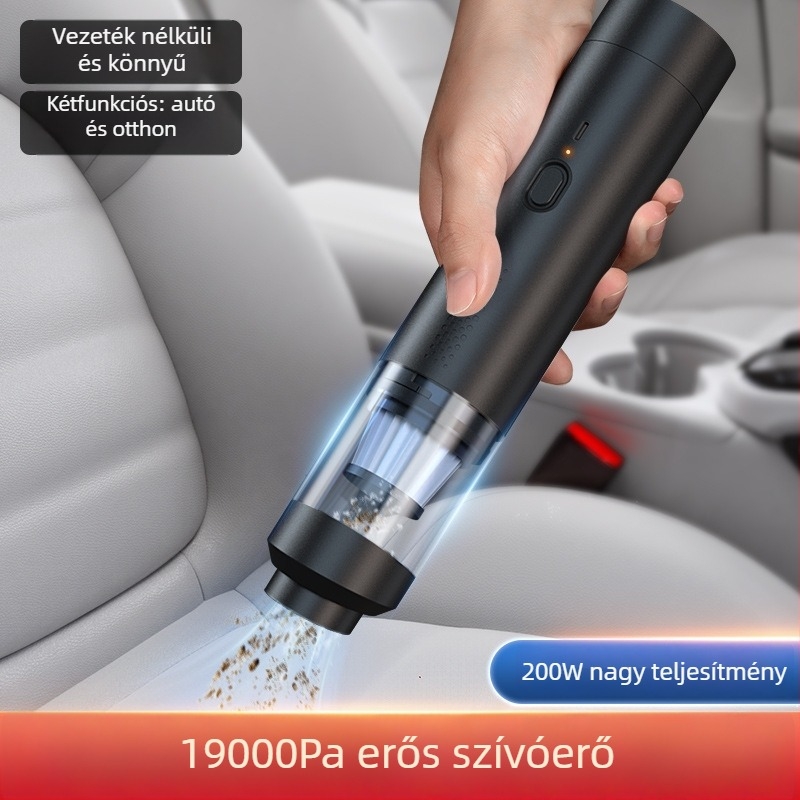 Kézi, vezeték nélküli autó‑szívó, 7.4V, 80W, 9000Pa, újratölthető