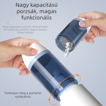 Beépített akkumulátorral rendelkező hordozható vezeték nélküli autós porszívó, nedves és száraz használatra, 3100–4000 Pa szívás, akár 200 W, lapos fej
