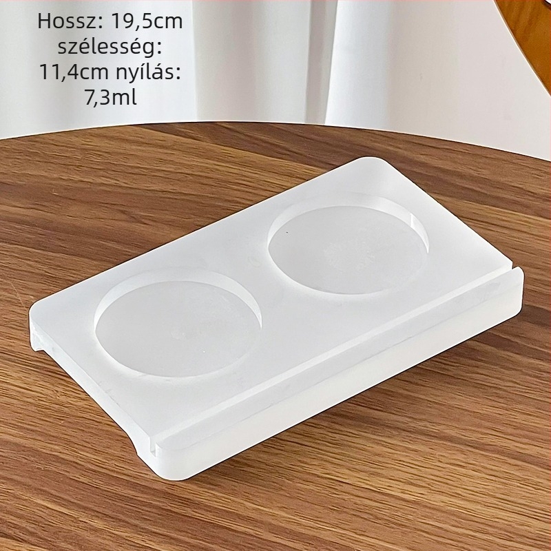 Új kínai stílusú teás- és italtálca, akril felső résszel és háromlyukú fa alapzattal