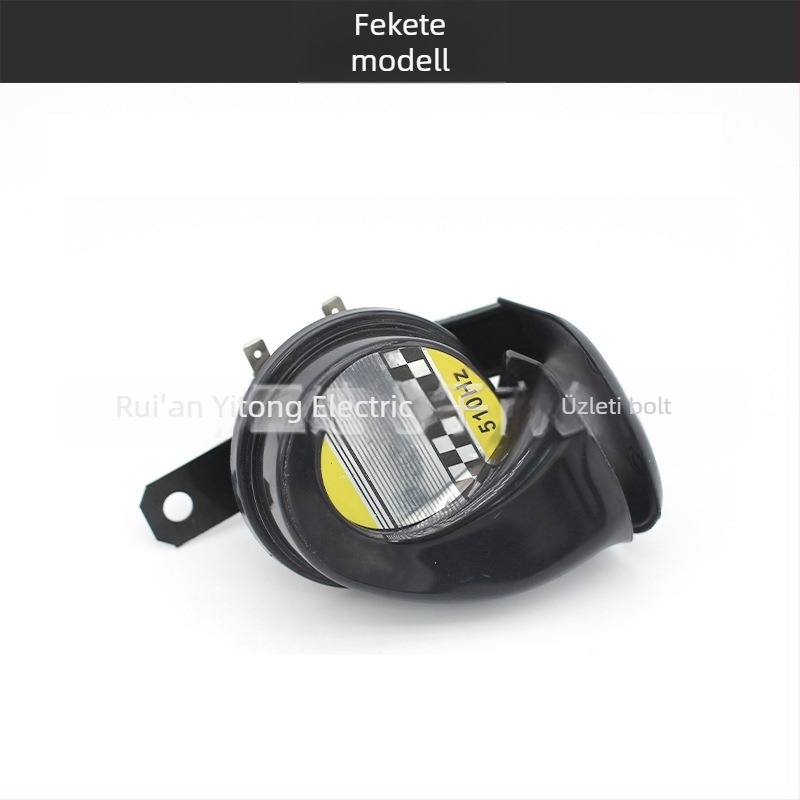 Autó snail horn, zárt snail horn modell, 12/24V, 30W, 5 Ω, 105–115 dB, -40–80°C