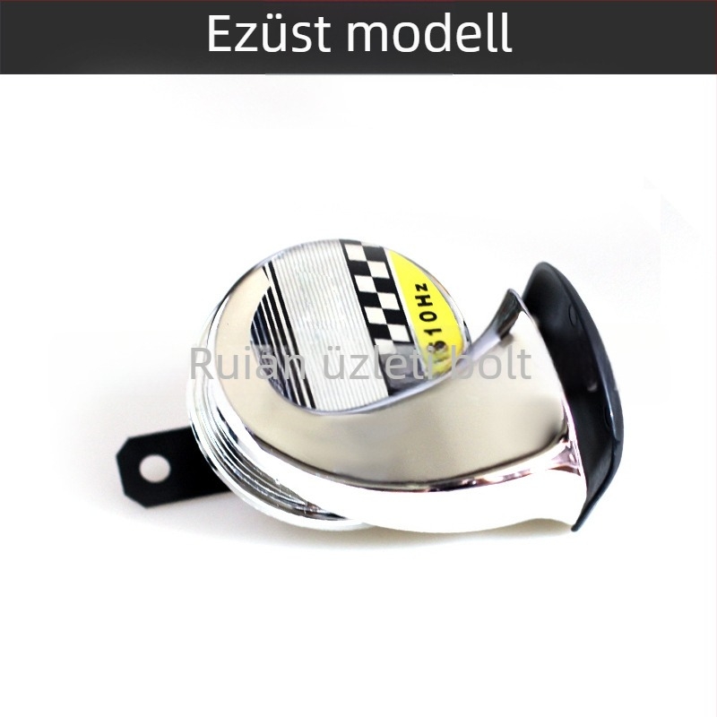 Autó snail horn, zárt snail horn modell, 12/24V, 30W, 5 Ω, 105–115 dB, -40–80°C
