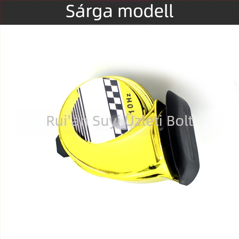 Autó snail horn, zárt snail horn modell, 12/24V, 30W, 5 Ω, 105–115 dB, -40–80°C